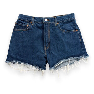 Vintage Levis Shorts Womens 32 Blue Jean Denim Cutoff 517 Bootcut Dark Wash Y2K